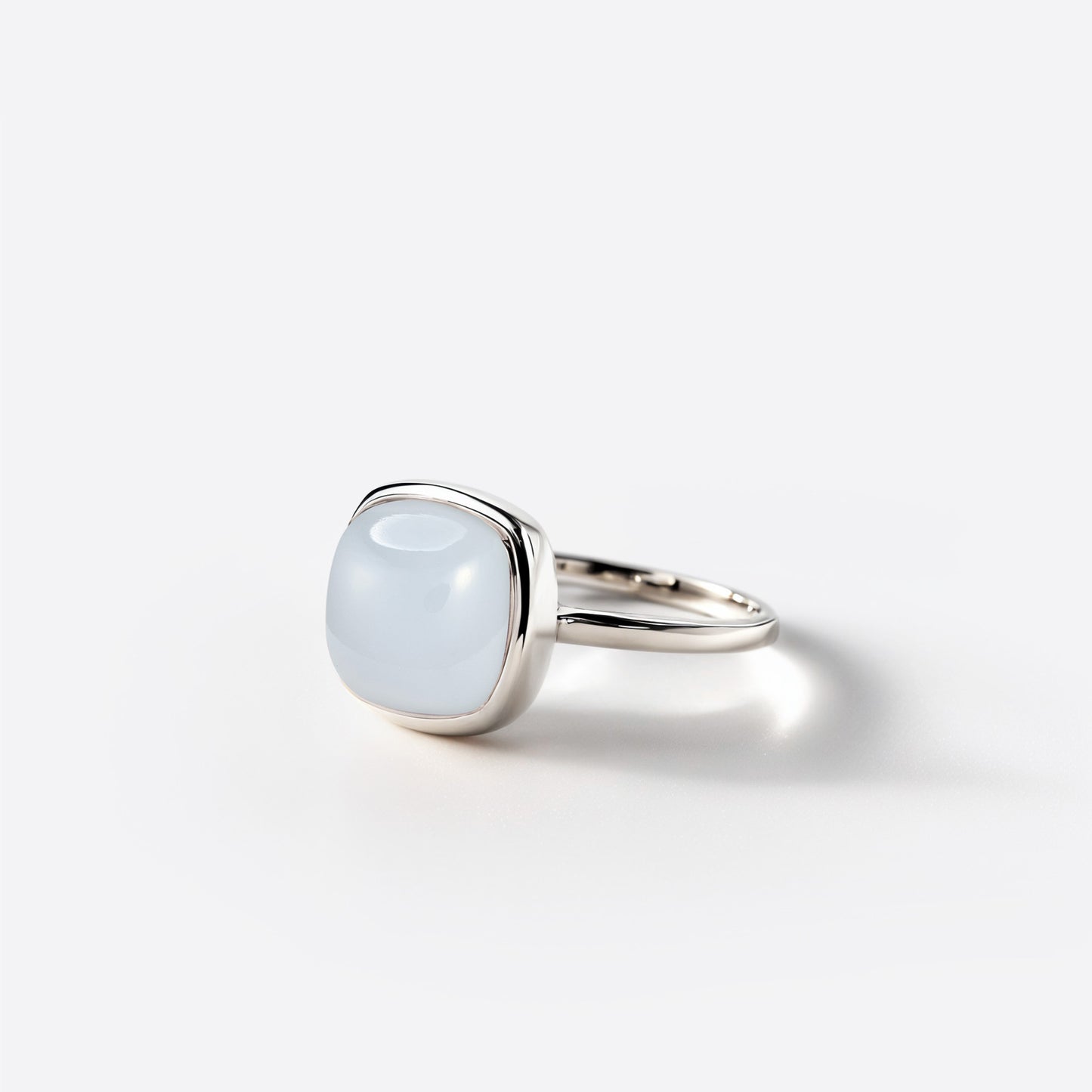 Bague Petit Coussin - Argent & Calcédoine