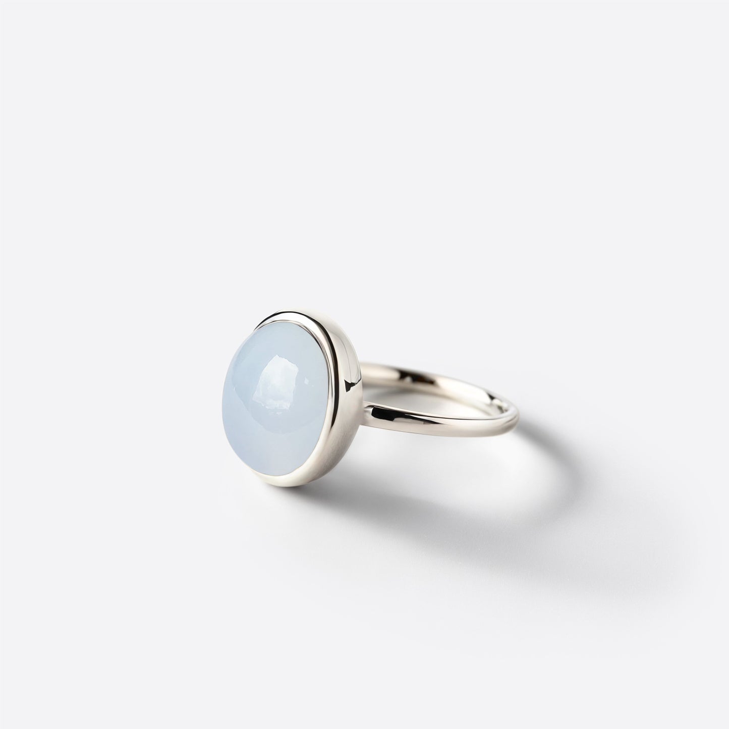 Kleiner ovaler Ring - Silber & Chalcedon