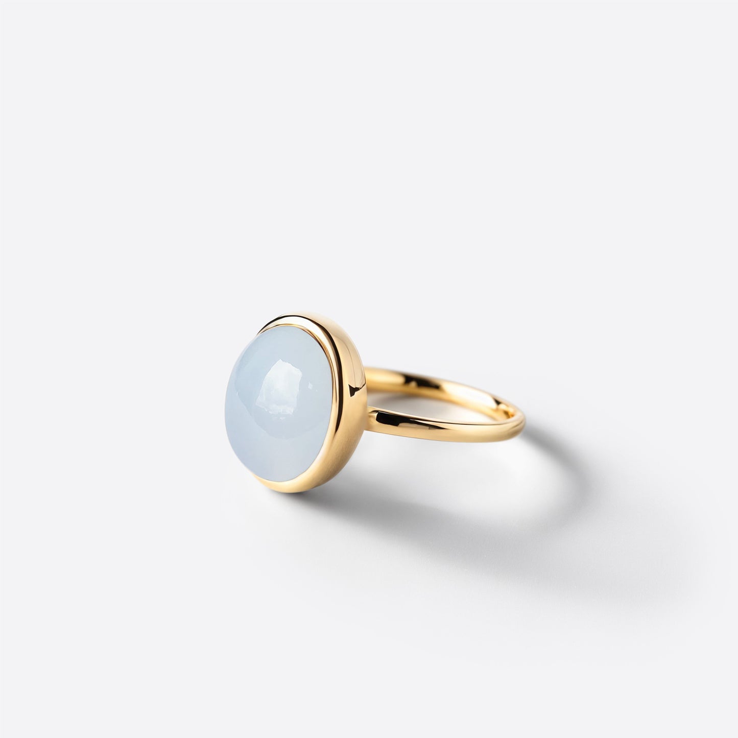 Kleiner ovaler Ring - Silber & Chalcedon