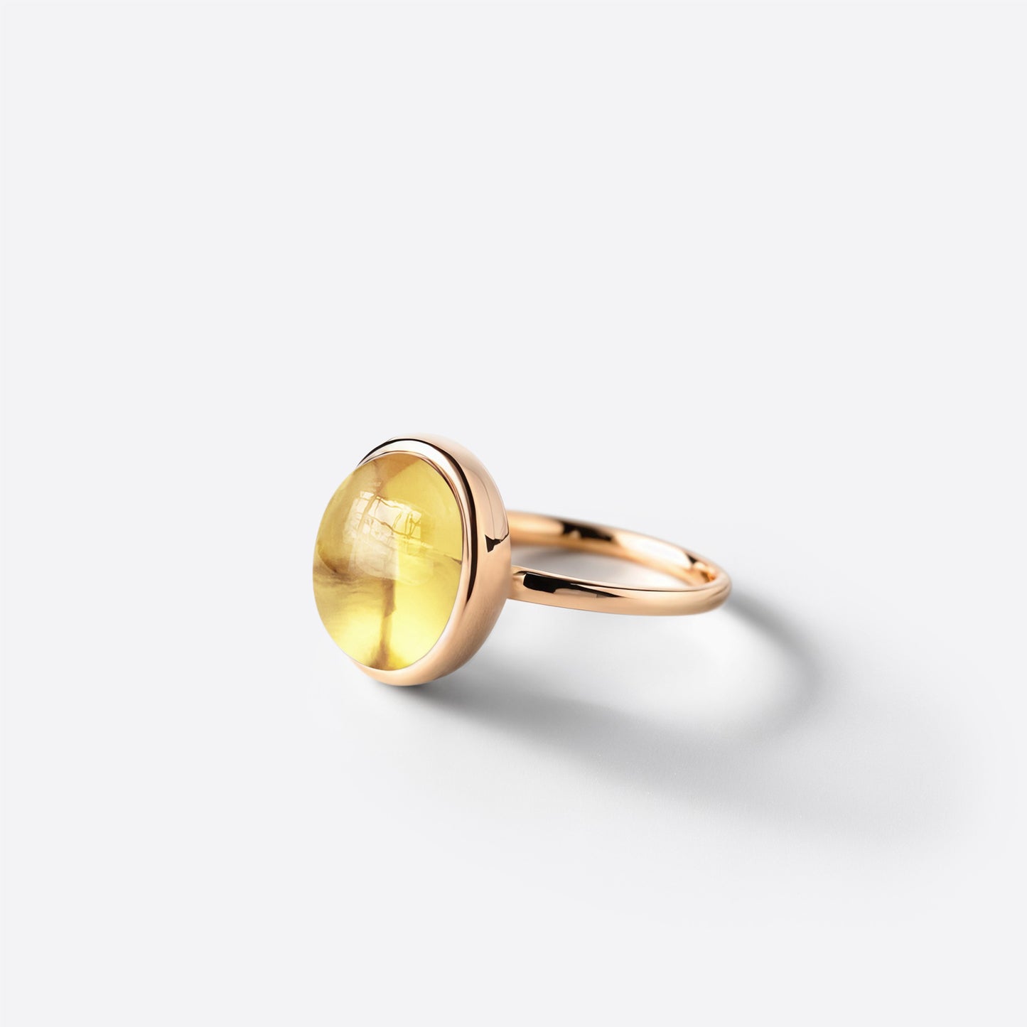 Bague petit ovale - Argent & Citrine