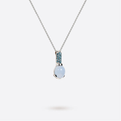 Collier Boréale - Argent & Calcédoine