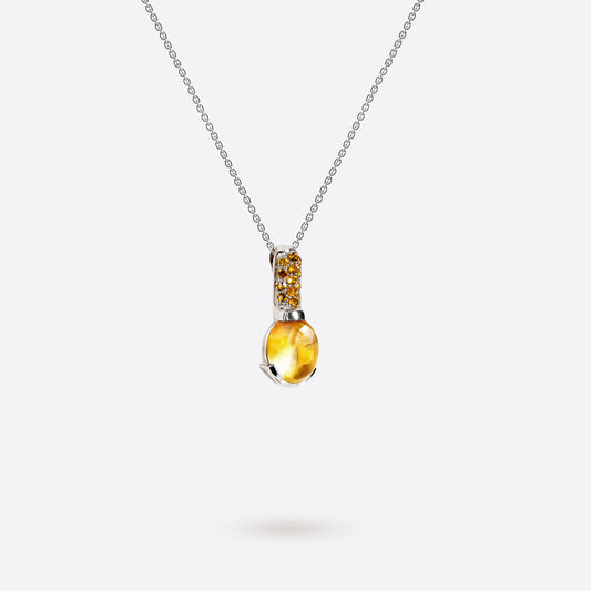 Collier Boréale - Argent & Citrine