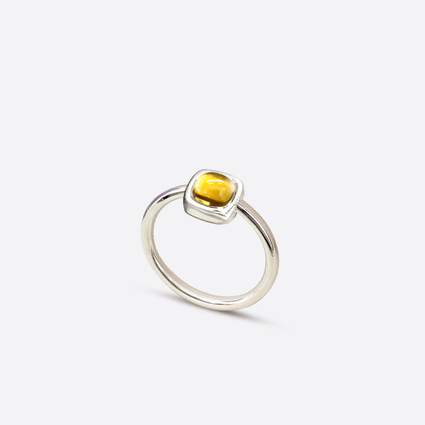 Bague Mini Berlingot - Argent & Citrine / Taille 61