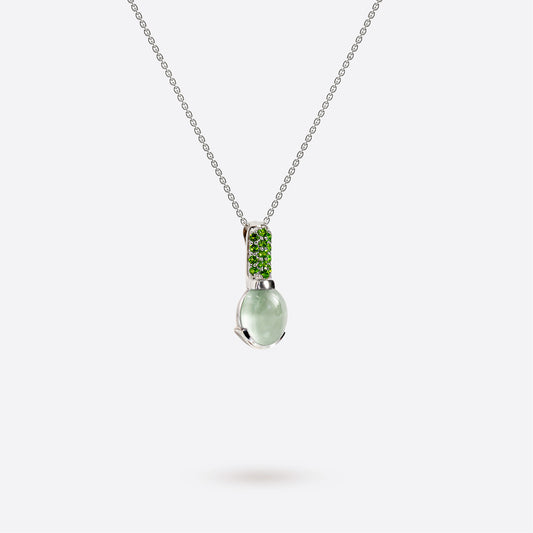 Collier Boréale - Argent & Prasiolite