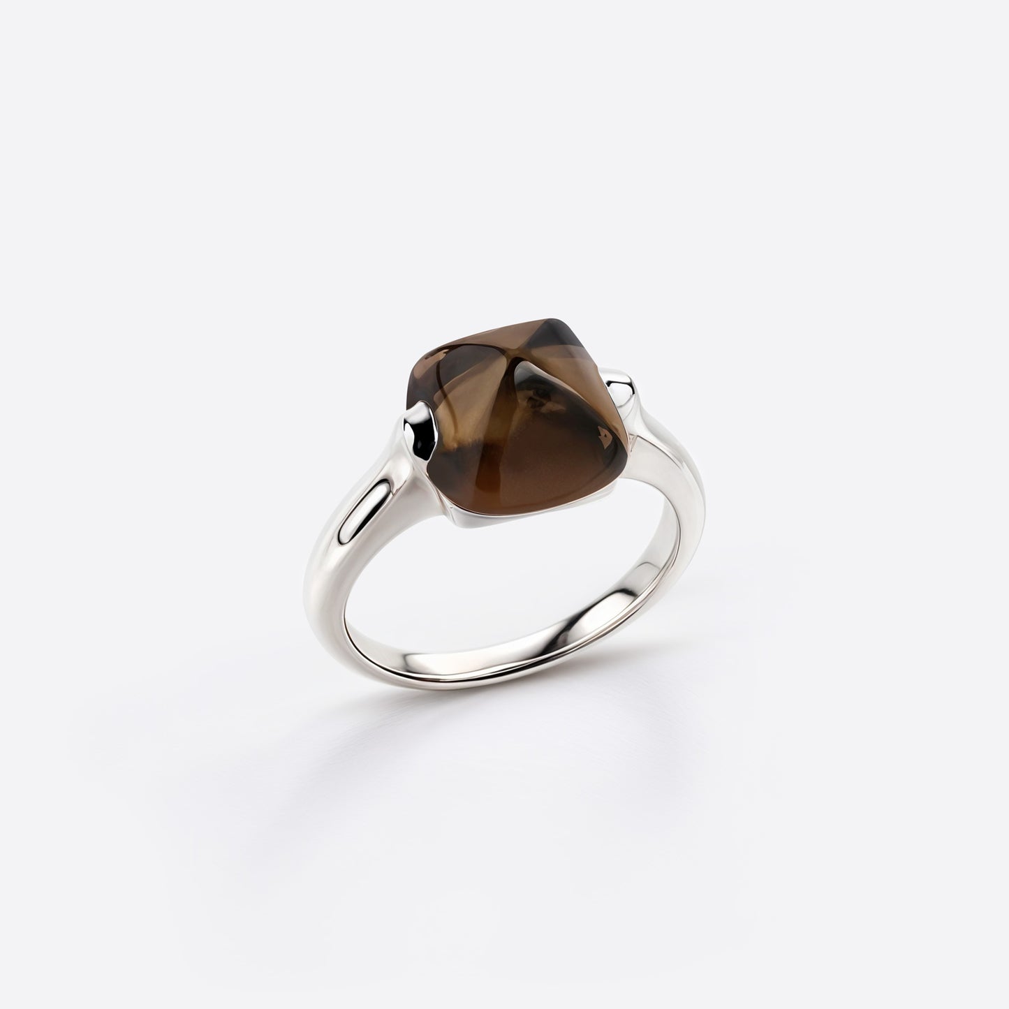 Bague Sugarloaf - Argent & Quartz Fumé