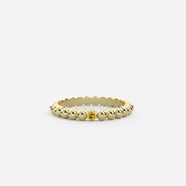 Bague Singulière - Argent & Citrine / Taille 52