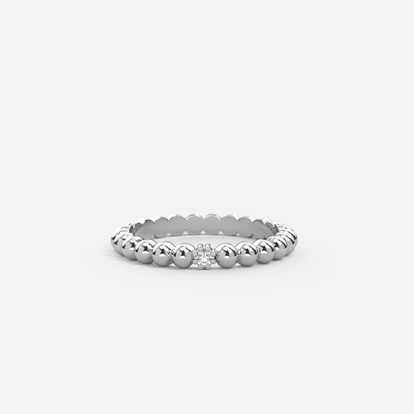 Bague Singulière - Argent & Diamant / Taille 51