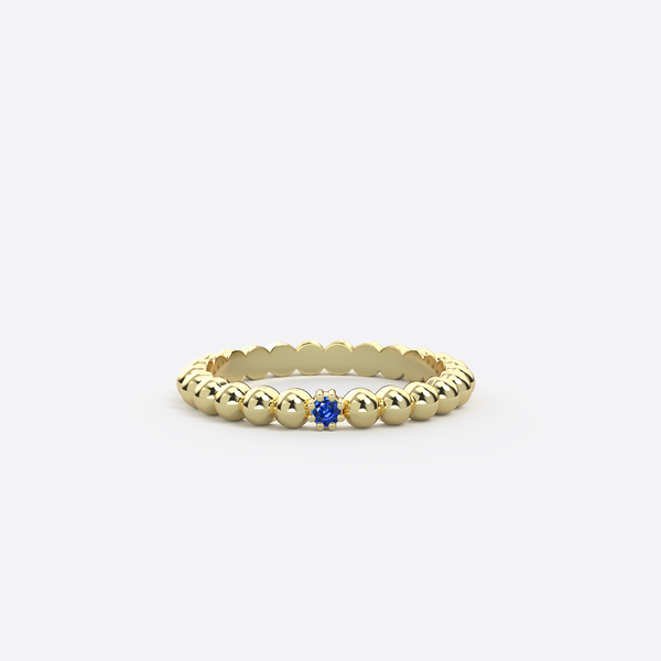 Bague Singulière - Argent & Saphir Bleu / Taille 61