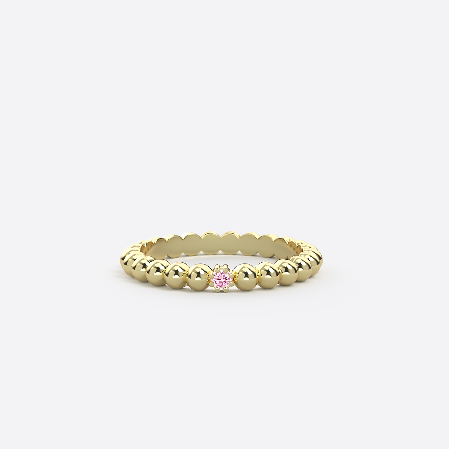 Bague Singulière - Or & Saphir Rose / Taille 62