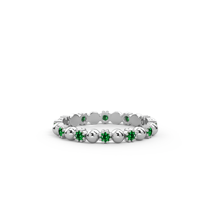 Scintillante Ring - Silver & Emerald / Size 50