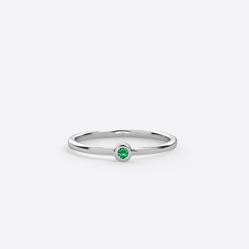 Bague Mini Rbw - Argent & Tsavorite / Taille 51