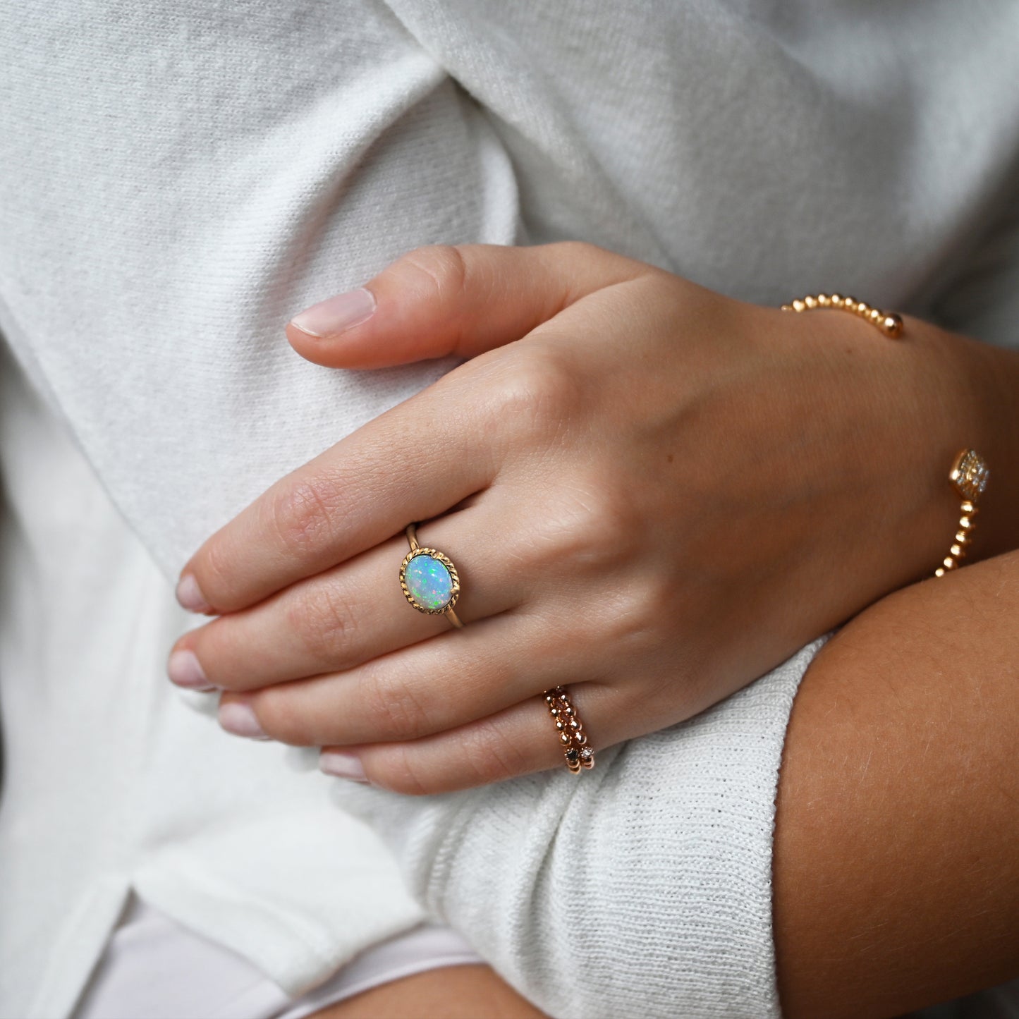 Bague GriGri - Argent & Opale / Taille 52